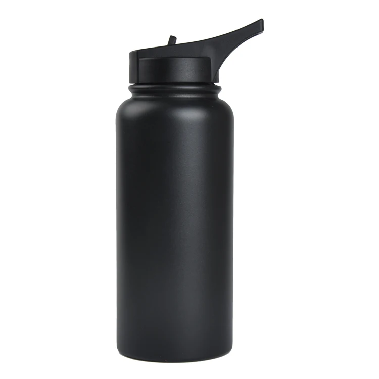 

Custom logo lid straw flask travel new wide mouth water bottle with Straw vacuum flasks, Blue, black, white and custom pantone color