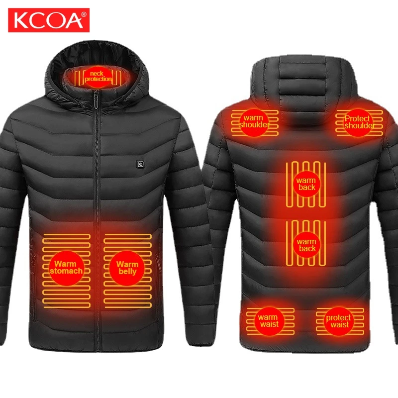 

Wholesale Usb Rechargeable 2 Zones Heating Winter Waterproof Mens Womens Warming Heated Down Jacket