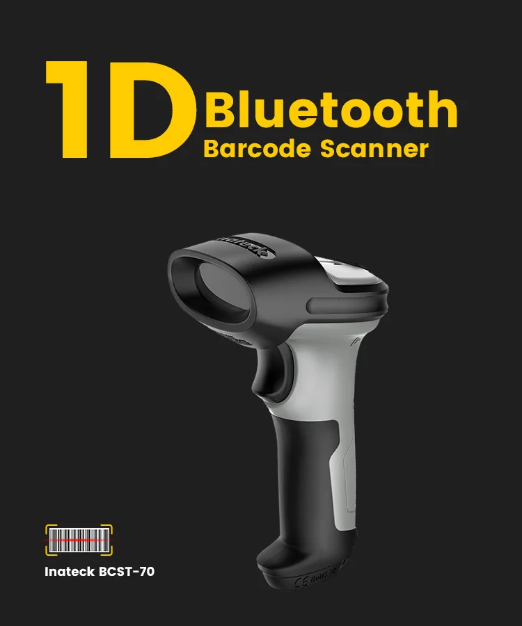 Inateck Bcst70 3d Scanner Rugged Wireless Inventory Barcode Reader