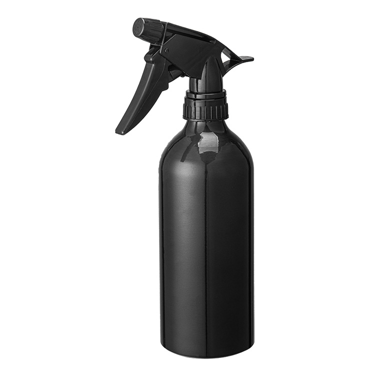 
16oz Empty Amber Aluminium Spray Bottles Refillable Container for Cleaning Products,Black Trigger Sprayer 