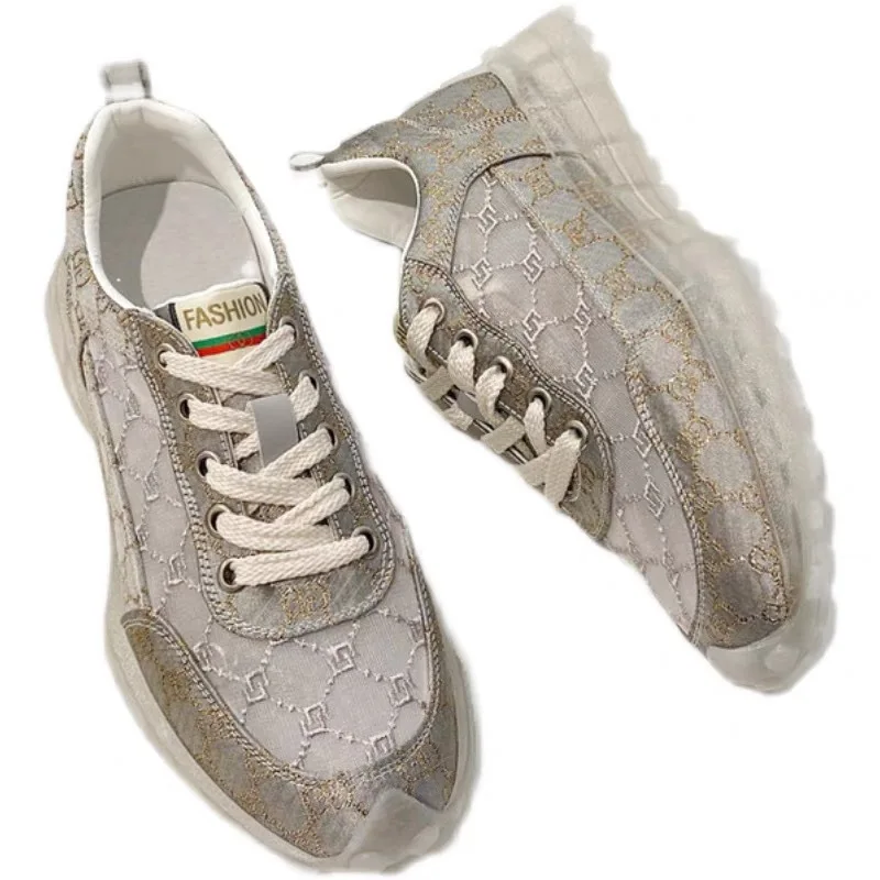 

Dropshipping shoes custom brand shoes for women fashion sport casual sneakers women Luminous shoes, Beige, grey