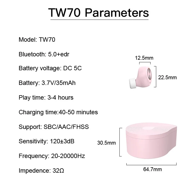 Waterproof noise canceling mini in-ear headphones wireless bluetooths 5.0 Tws earphone 2020 new arrivals electronic - ANKUX.COM