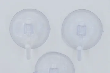 Transparent plastic suction cup wall hook