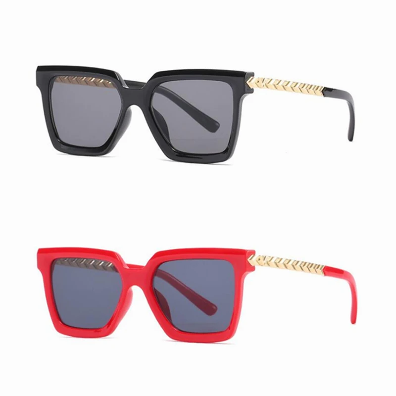 

UV 400 Korean Unisex Fashion Square Sun Glasses Women Luxury Designer Brand Sunglasses 2021 Retro Mens Shades, As show /custom colors