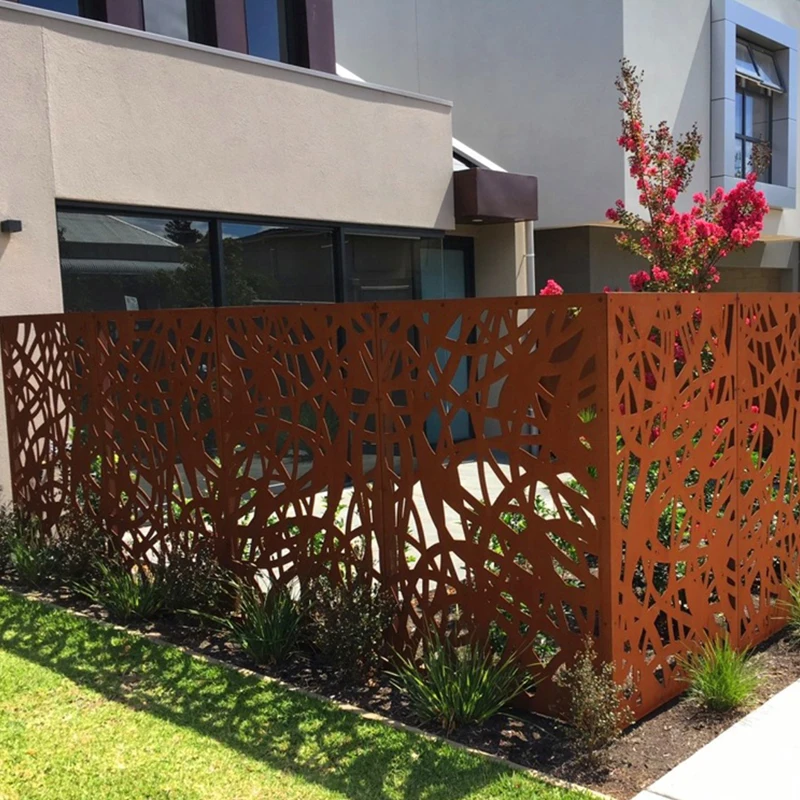 

Stainless steel laser cut partition decorative outdoor privacy screens garden metal panels, Customized