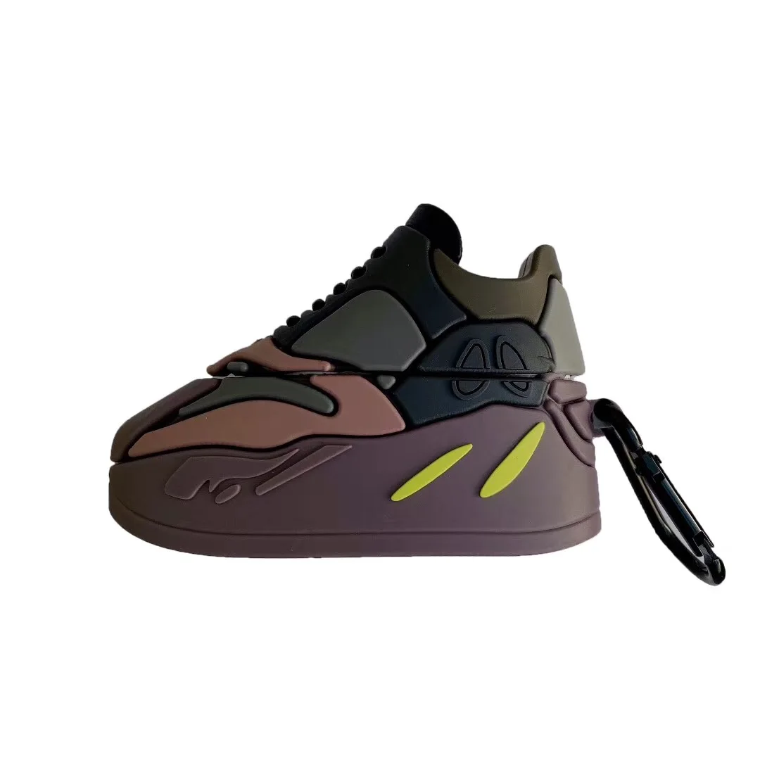 

new product 3D yeezy 700 sneaker shoe wave runner yeezy zebra case for airpods