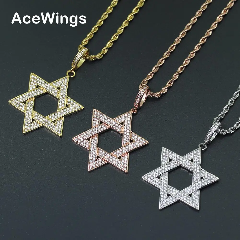 CN060  Brass Setting CZ Hip Hop  Pendant Brass Micro Pave CZ Stones Necklace Jewelry for Men and Women