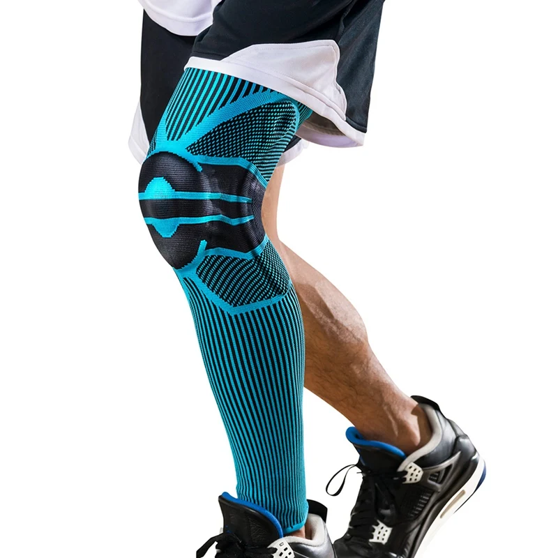 

High Quality Long Knee Pad Leg Sleeve Protector Calf Knee Brace Support for Running Climbing Basic Protection Nylon,100% Nylon, Black, blue, orange