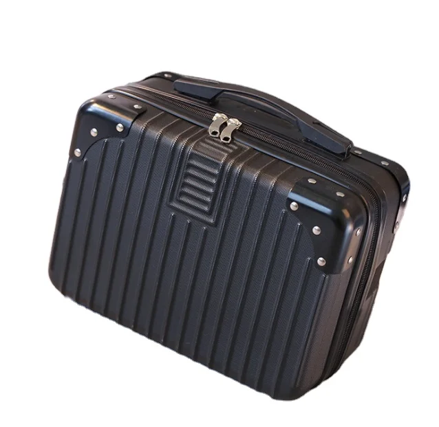 

14 Inch Hard Shell Travel Jewelry Suitcase Organizer Portable Carrying Storage Box