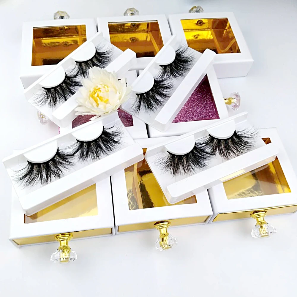 

100% Ceurlty Free Cat Eye Lashes3D Wholesale Vendor Eyelashes 25MM 3D Mink Eyelash With Box Packaging