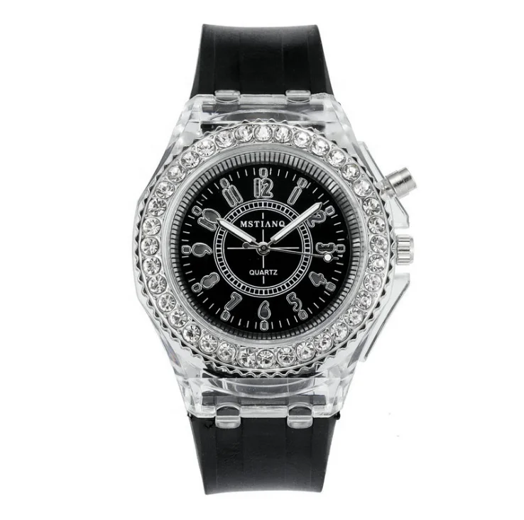 

Hot Selling Fashion Promotion Geneva LED Light Watch Men Quartz Watch Ladies Women Silicone Watch Relogio Feminino Relojes, Picture