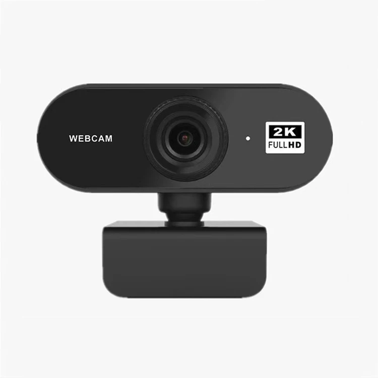 Brancher et Utiliser Caméra Web USB Full HD pour Vidéoconférence avec Housse de Confidentialité et Trépied Webcam 2K avec Microphone et Lumière D'appoint pour PC Conférences Enregistrement Jeux 