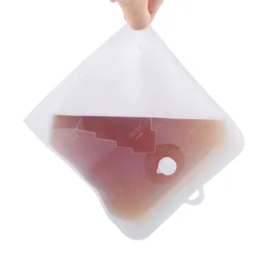 Image of 500ml Seal Food Grade Versatile Preservation Bag Container Reusable custom Silicone Food Storage Bags