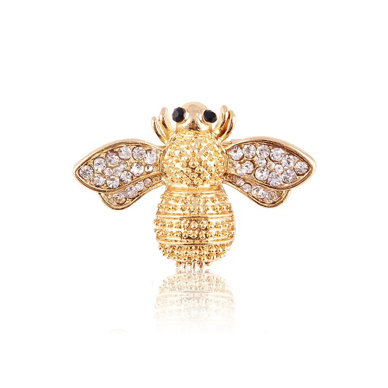 

Fashion Rhinestone Bee Brooch Exquisite Insect Cute Brooch, Gold