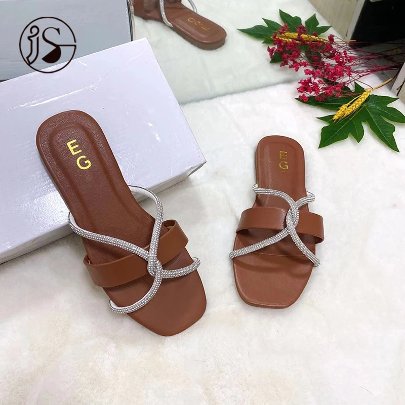 

Lady fashion flat shoes Wholesale custom women slipper The latest fashion ladies slippers Candy color fashion flat shoes