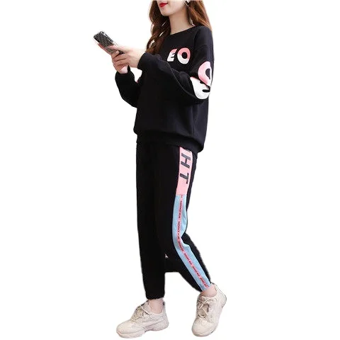 

Sports suit women 2020 new spring and autumn fashion western style loose Korean casual sweater women sportswear set