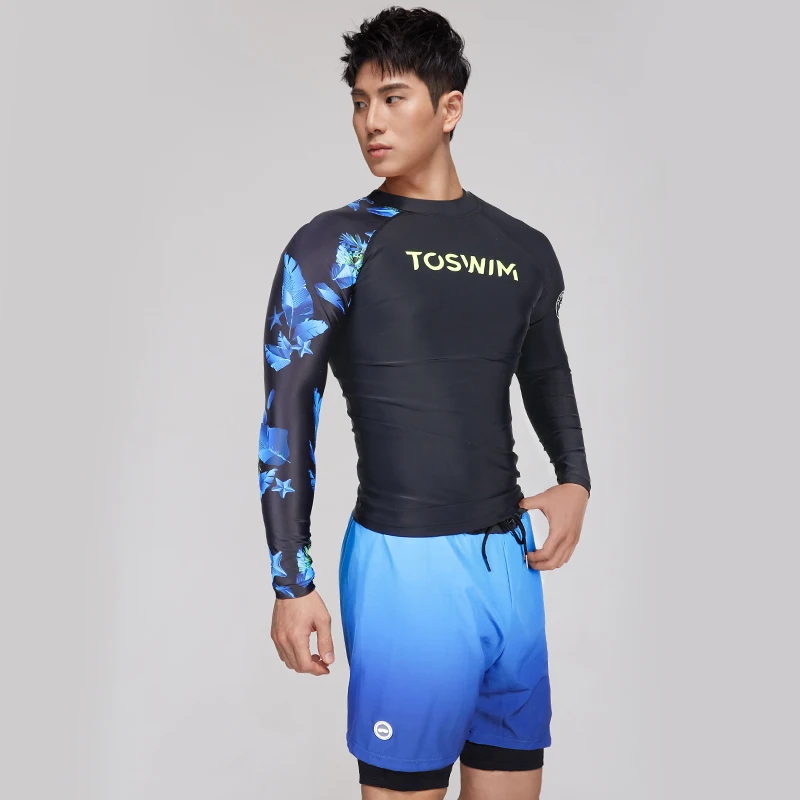 

Best Selling Diving Long Sleeve Surfing Men's Swimsuit Swim Suits Boys Swimwear, Navy