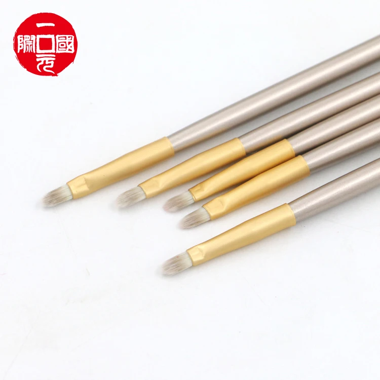 

Professional unique gold makeup brushes set, Light blue