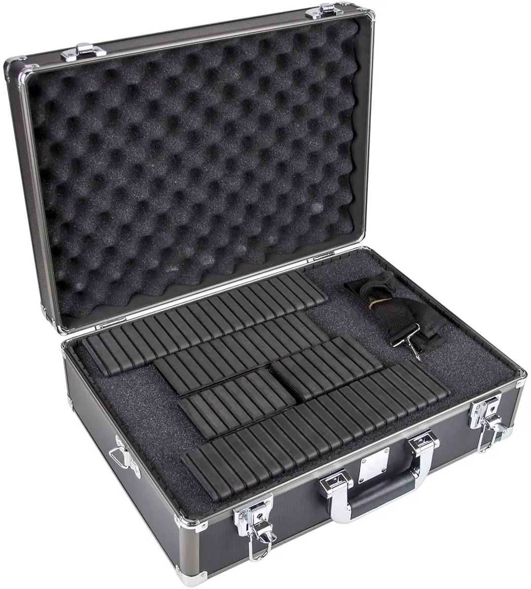 Large Rolling Hard Case With Extra Padding Foam For Cameras Camcorders
