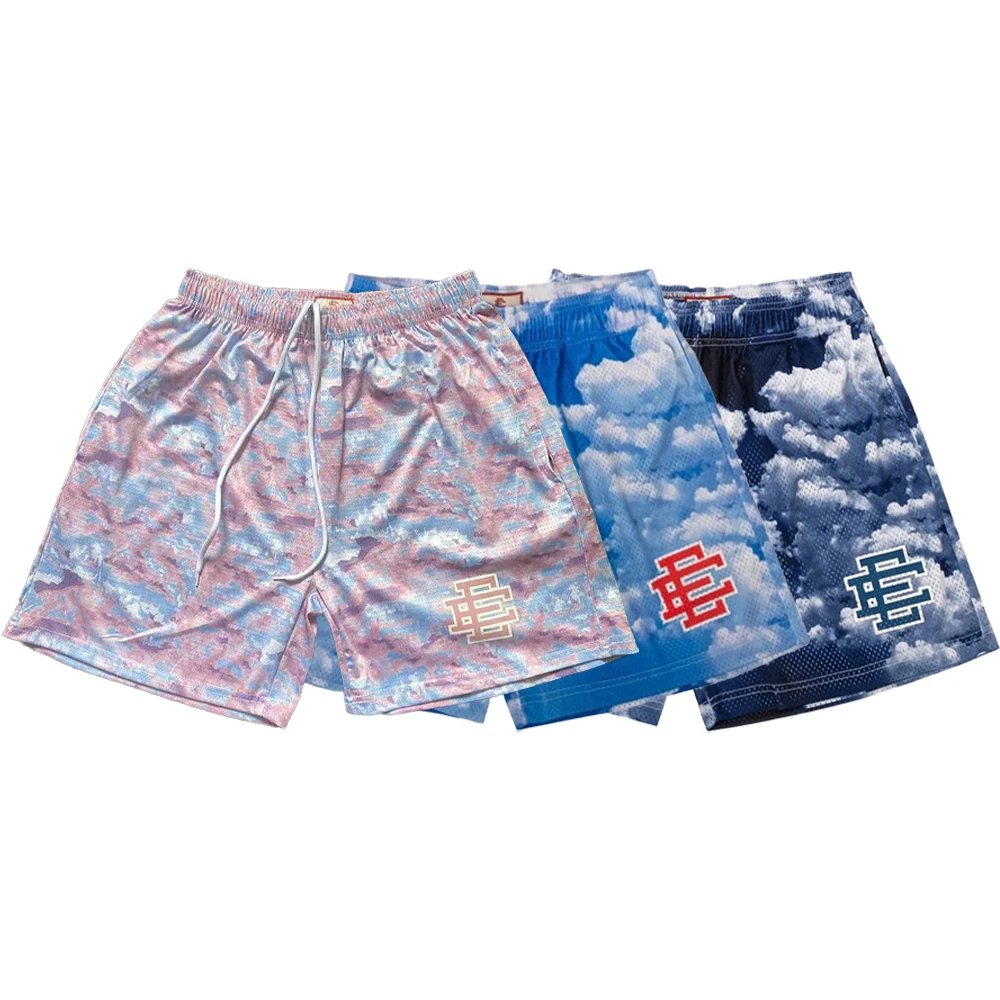 

Trendy Brand Fashion Men's Shorts Sports Basketball Men Summer Beach Eric Emanuel Shorts, 3 colors