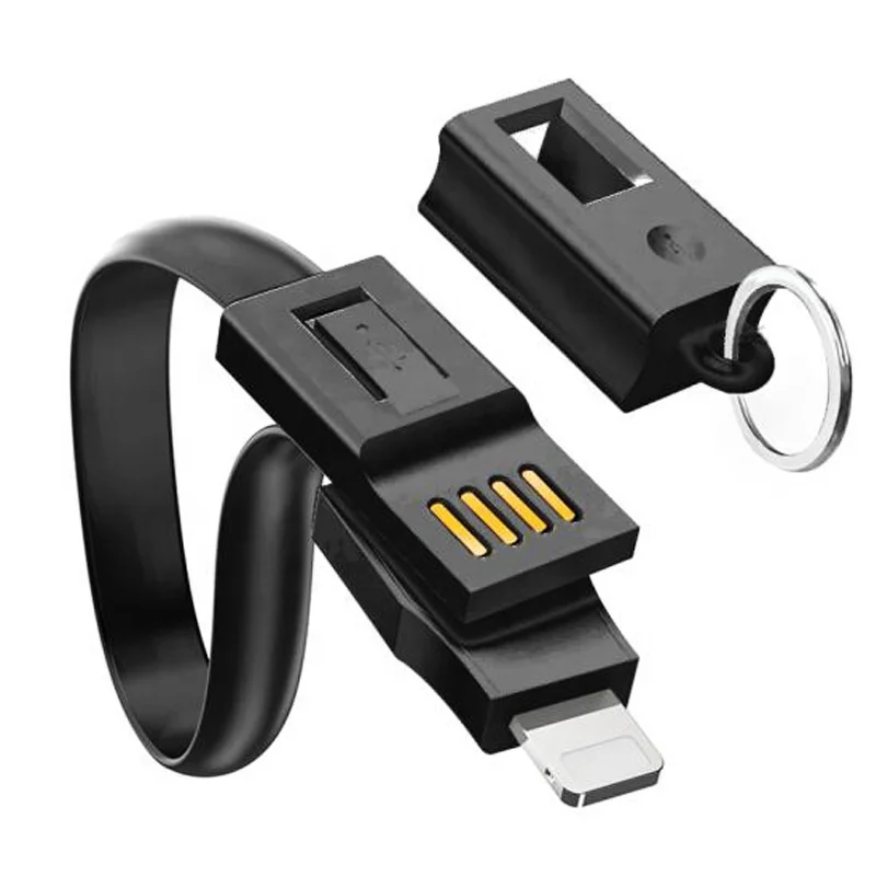 

LAIMODA Customize Logo Wholesale Cheap USB Keychain Cable Key Chain Charging Cable Cheap USB Cable for Apple Sumsung