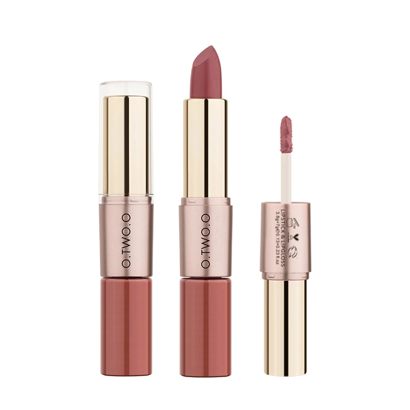 

Malaysia Indonesia Best Selling Lipstick 12 Colors Velvet Liquid nude Lipstick otwoo 2 in 1 Lipstick