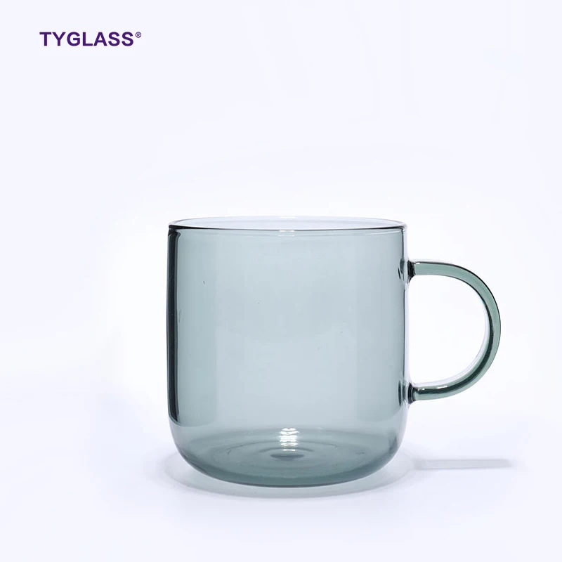

350ml Eco friendly single layer heat resistant pyrex drinking glass cup