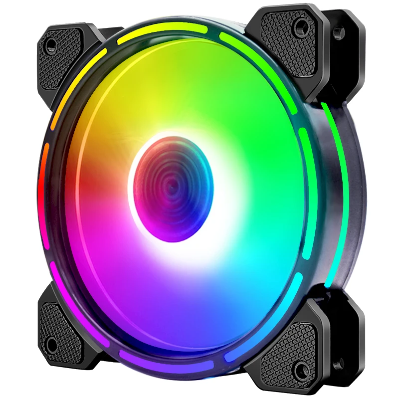 

Coolmoon Light Wheel 2 Factory Price PC fan cooler LED Controller RF remote control computer case 120mm rgb fan