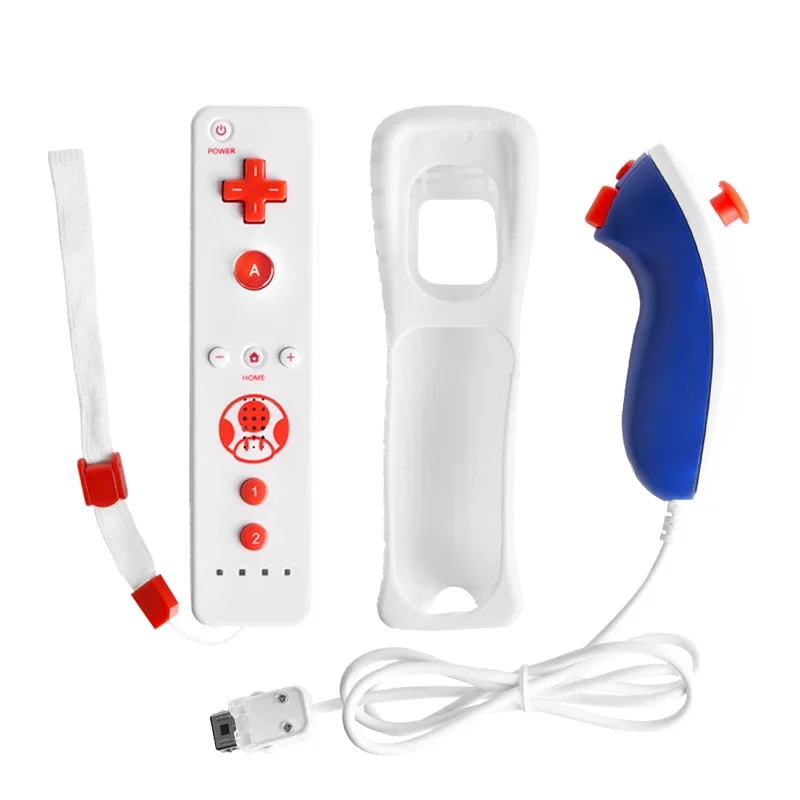 

2 in 1 Motion Plus Wireless Remote Controller for Nunchuck Nintendo Wii Built-in Motion Plus Gamepad Joystick with Motion Sensor, Picture