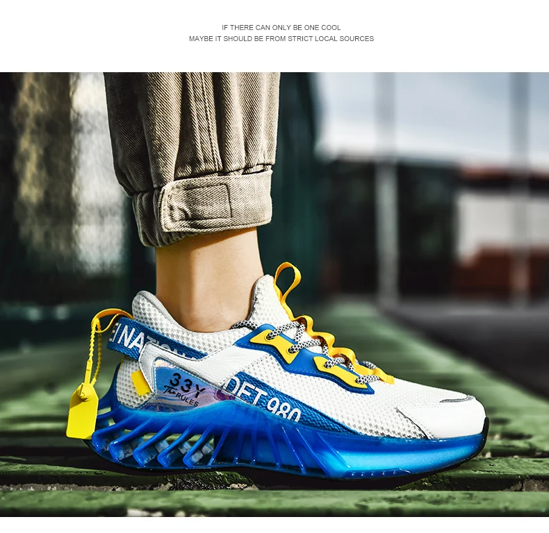 

2020 new fashion shoes blade shockproof shoes summer breathable men's casual running sport shoes, 4 colors