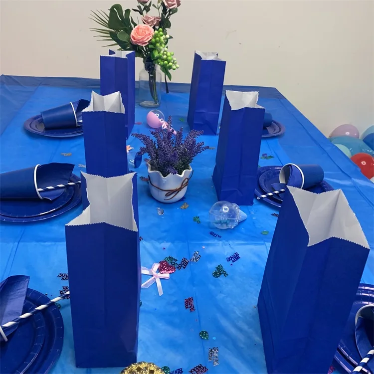 Plain Colour Paper Plate Paper Cup Disposable Tableware Birthday Party