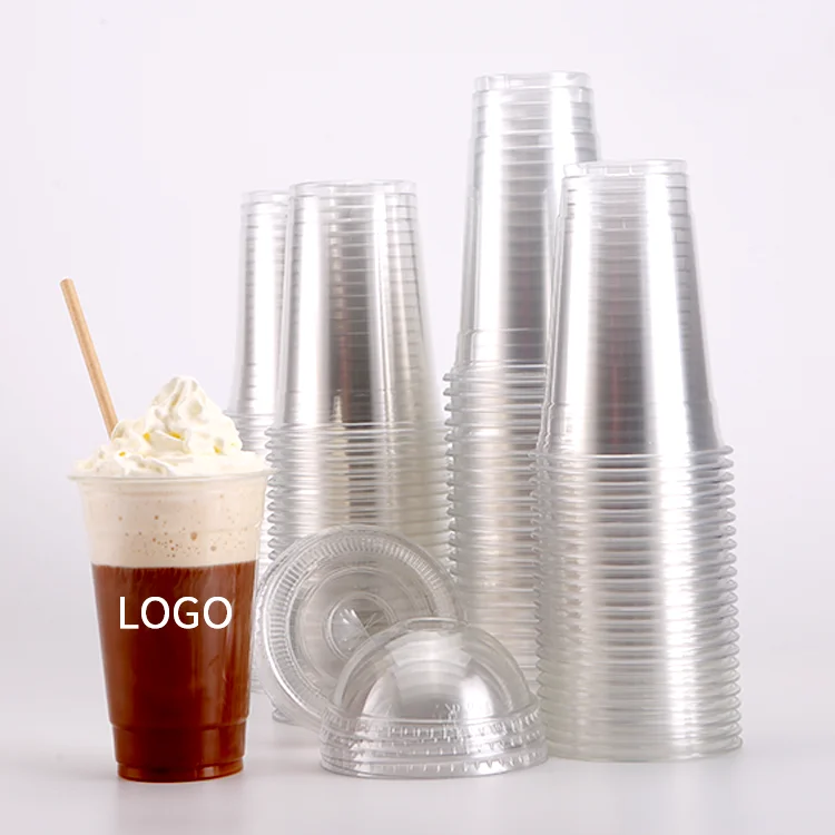 

Custom Logo Printed Clear 12162024oz Pp Pet Transparent Disposable Plastic Boba Cup With Lid