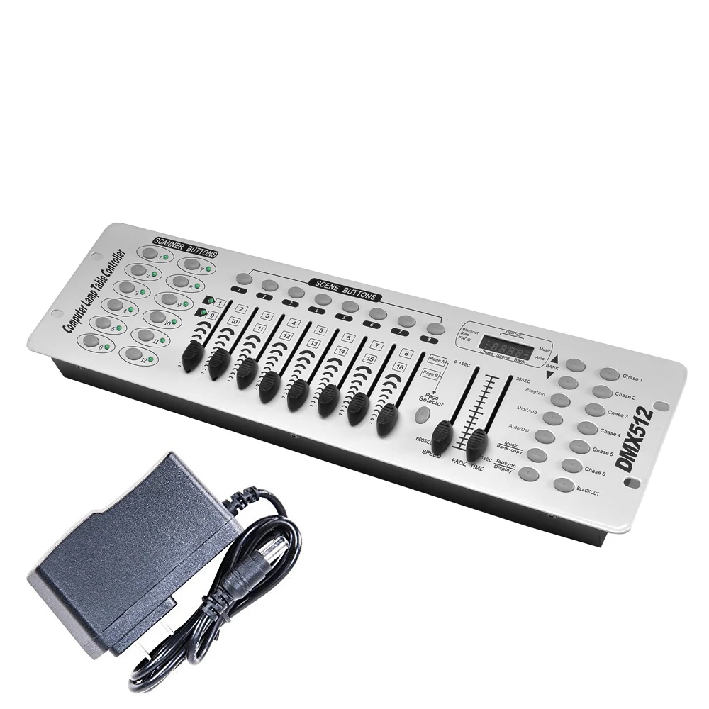 

U`King White Grand Console DMX and MIDI Operator 192 Channel Light Controller for Live Concerts KTV DJs Clubs