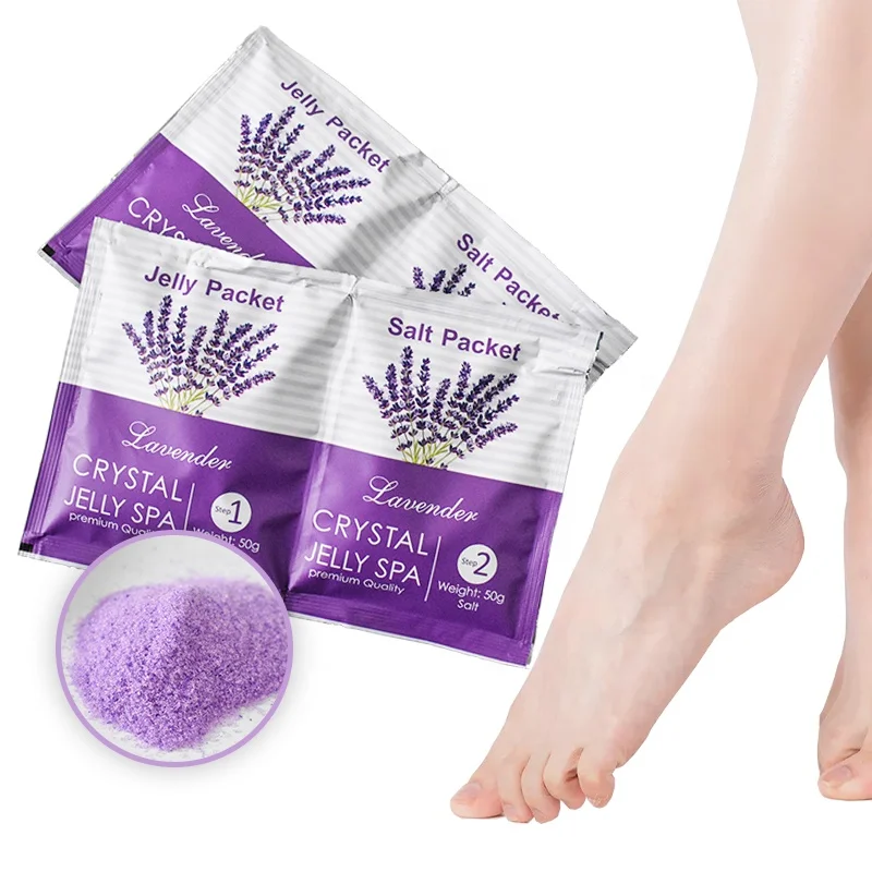 

Homemade Foot Spa Lavender Crystal Jelly Salt Powder Soften Whiten Foot Bath Salt DIY Foot Bath Crystals