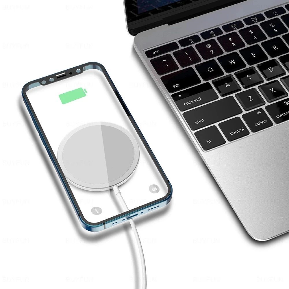 

Portable Magnetic Wireless Charger 15W Fast Wireless Phone Charger For iPhone 12 Wireless Charger, White,black