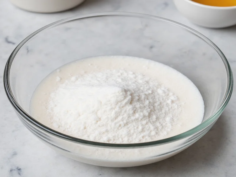 Baking soda and water mixture in glass bowl for oven cleaning