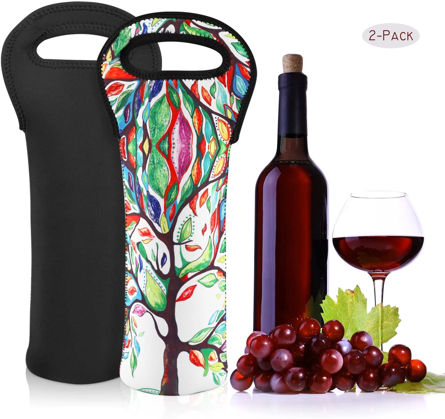 

Wholesale Custom Insulated Thermal Wine Bottle Cooler Tote Carrier Bag Neoprene Promotion Wine Sleeve 1pc/poly Bag OEM 15-20days, Customized color