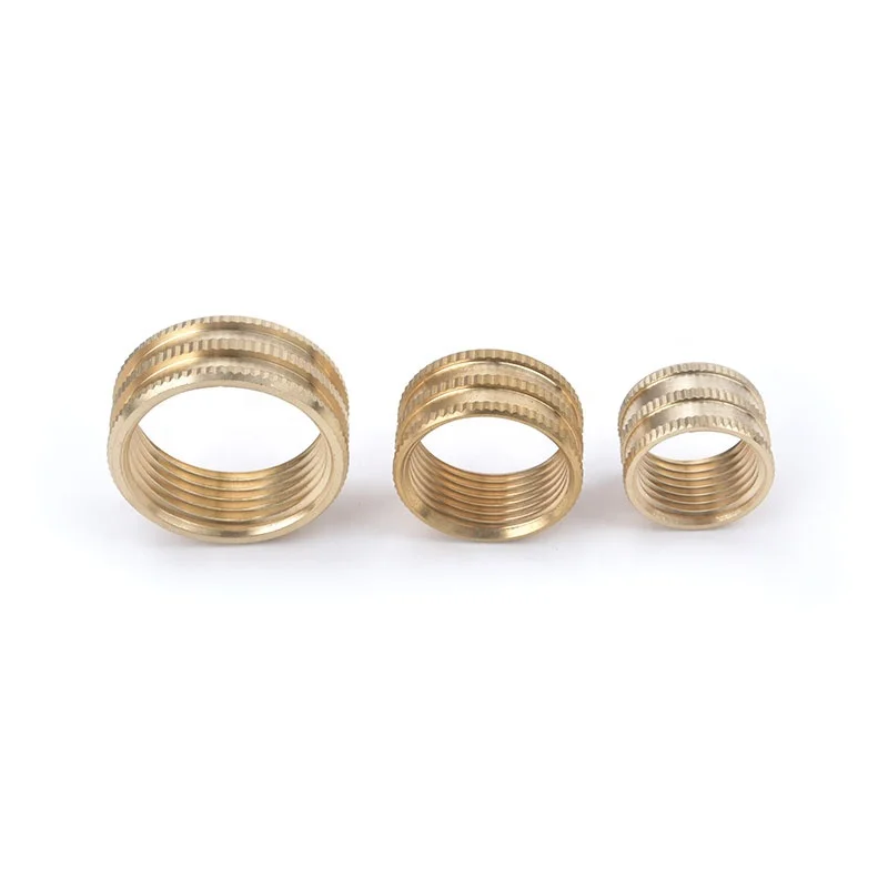 
Customized Knurled Brass Round Ring Nut With Inner Threaded 