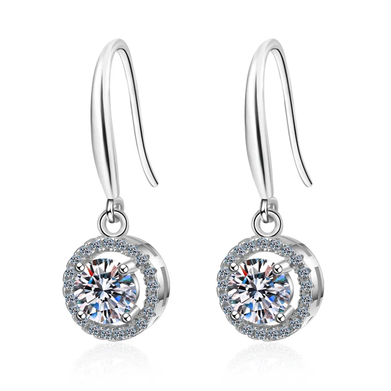 

Moissanite Earrings for Women Fashion Stud Earrings Decoration Gemstone Jewelry