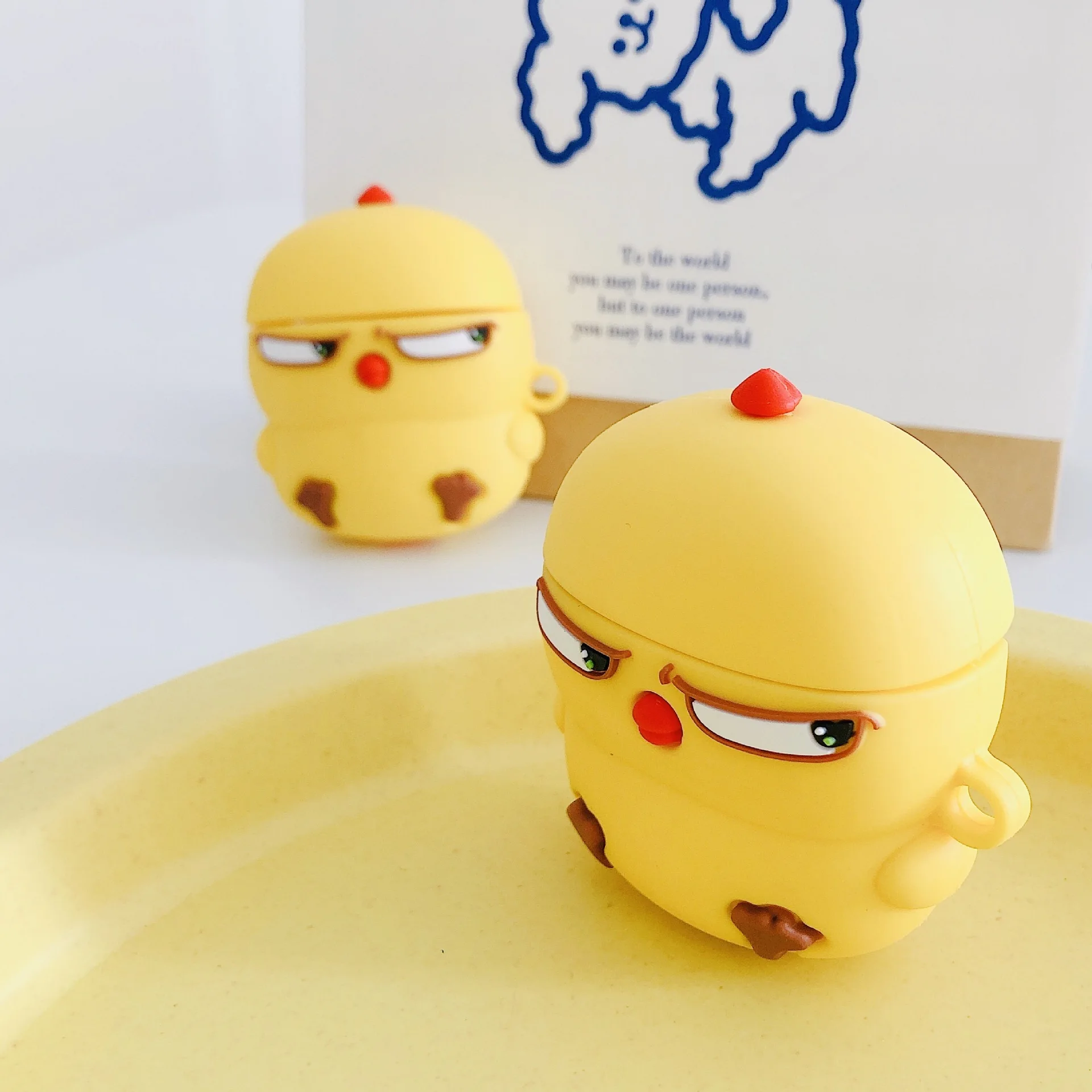 

3D Funny Chicken Design Earphone Case with Hook for Airpods Pro Cute Cartoon Animal Style Protective Cover for Airpods 1/2