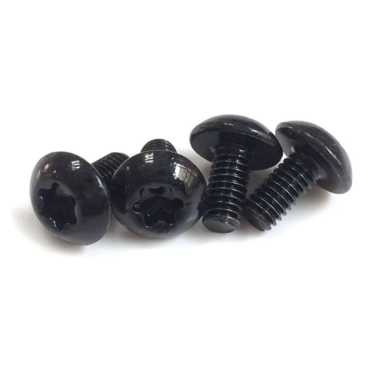 M3 M4 Steel Black Zinc Torx 6 Lobes Hexalobular Socket Button Head