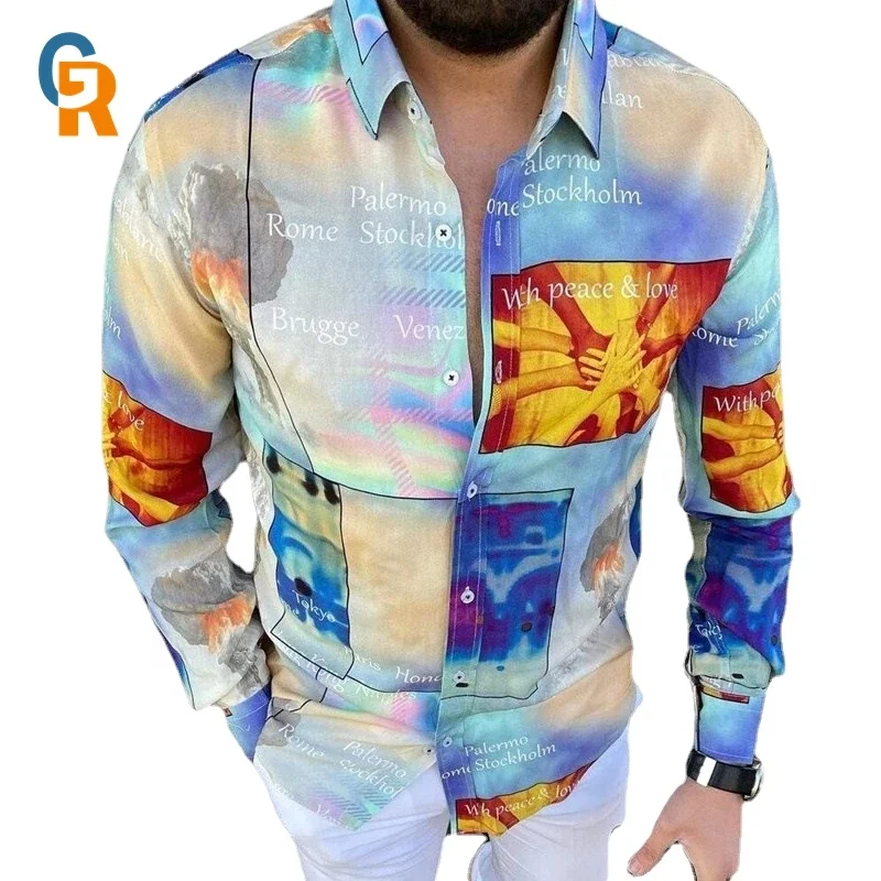 

2022 new large size designs custom long sleeve shirt