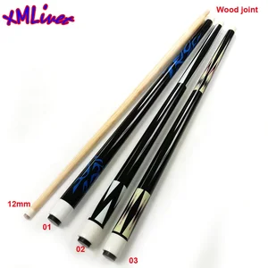 xmlivet professional billiards carom cue in 12.75mm tip 1/2 split wood joint Pool cue sticks Maple wood cue sticks Hot sales 2
