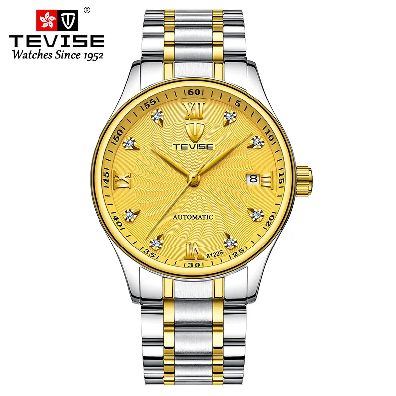 

Hot Selling Mechanical Analog Watches Fashion Minimalist Style Mens steel Band Wristwatch Custom Watch Luxury, Optional