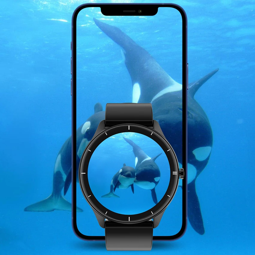 

Mass dial custom background picture smart watch round screen touch screen International Sports Watch