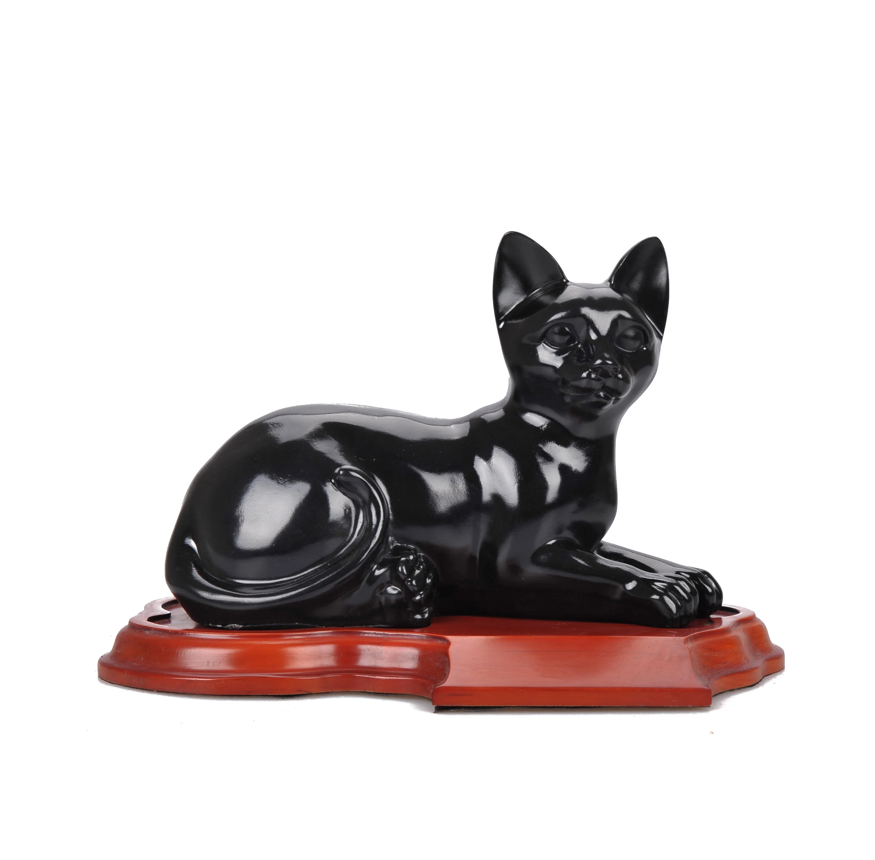 

Funeral Supplies MKYB026 Cat Statue Urn Pet Memorials Wholesale Pet Urns For Ashes, Black/white