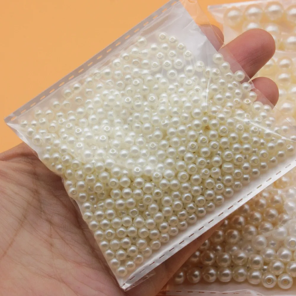 

High Quality Wholesale Imitation loose Pearl Rice White Pure White Perforated Pearls for Jewelry Making