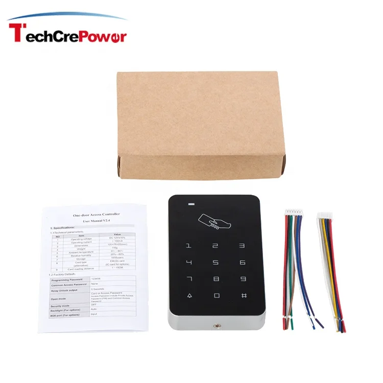 
Plastic RFID 125KHz WG26 Touch Screen keypad Waterproof Standalone Access Control Systems Products Access Card Reader 