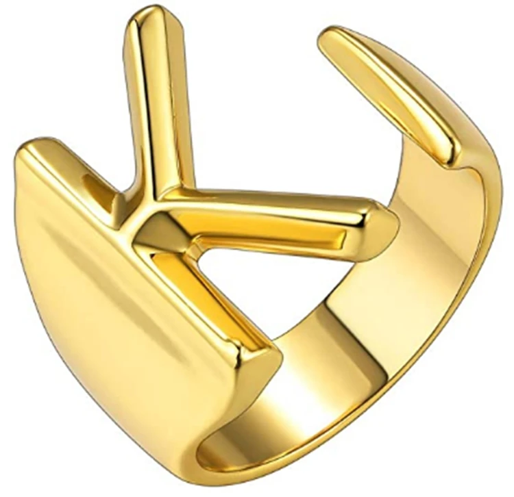 

AmorYubo jewelry Personalized Gold Bold Initial Letter J Women Rings jewelry women rings for party