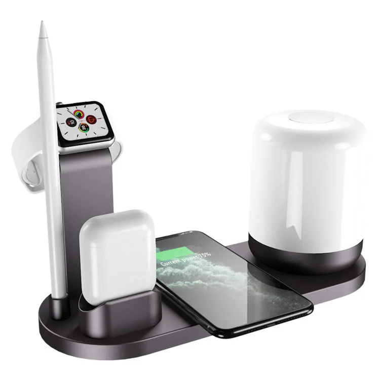 

Universal Office Home Wireless Phone Charger Night Lamp 3 ni 1 Wireless Charger Stand For iphone AirPods Smart Watch